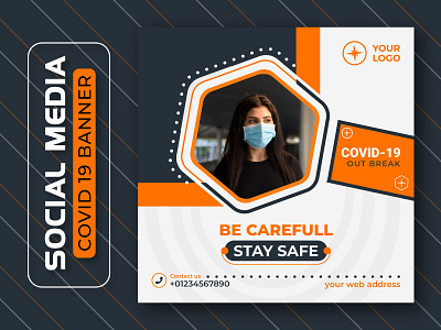 Social Media Covid 19 Coronaviruse BannerTemplate Design