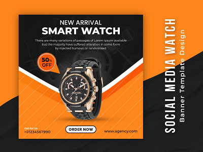 Social Media Smart Watch Banner Template Design abstract advertisingt background branding collection corporatet discount download e commerce facebook ads offer print design product design social poster watch banner design web banner