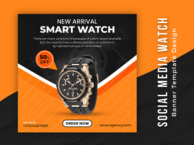 Social Media Smart Watch Banner Template Design