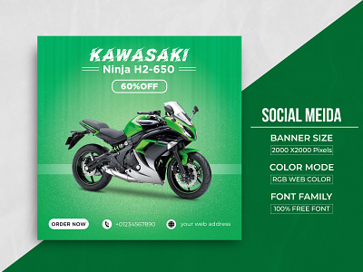 Social Media Creative Motorcycle Post Template Design banner design banner idea bike service bike showroom template branding discount facebook ad facebook cover graphic design instagram banner mockup motorcycle modern motorcycle marketing motorcycle freepik motorcycle website template product design social poster web banner