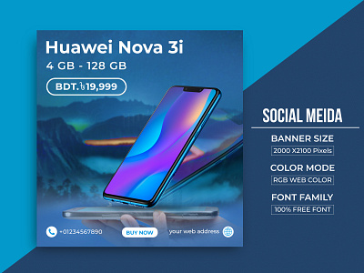 Social Media Smartphone Banner Template Design ad adverts banner design branding design facebook ad facebook cover facebook post graphic design instagram banner mobile banner product design promotion smartphone banner social media social poster web banner