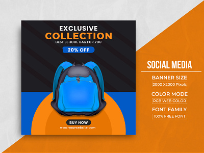 Bag Sales Social media post banner template Design bag banner template bag banner banner design branding design facebook ad graphic design handbag illustration instagram banner logo motion graphics product design social blade social media bag banner social poster