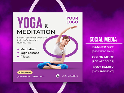 Free editable printable yoga poster templates
