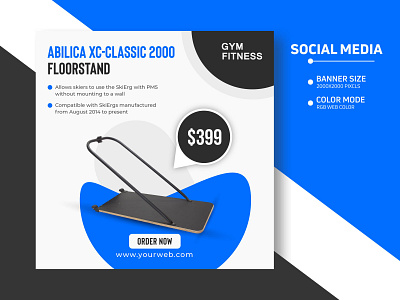 Abilica XC-Classic 2000 Banner Template Design banner advertising banner design beauty social media kit branding design facebook ad fitness product design graphic design gym product health fitness illustration instagram banner logo product design social media posts social poster yoga product design