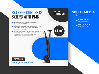 Gym Fitness Product Banner Template Design