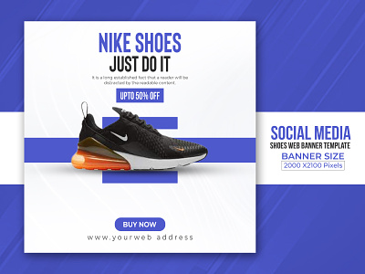Social Media Nike Shoe Template Design
