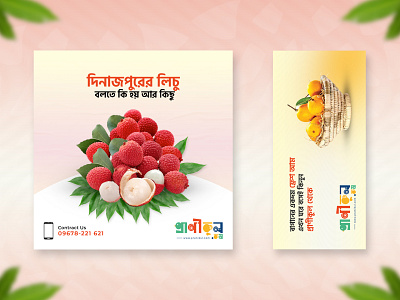 Social Media Fruits Web Banner Design banner design branding design facebook ad facebook cover fruit banner graphic design instagram banner lichi post design mango social media product design pure lichi social poster web banner