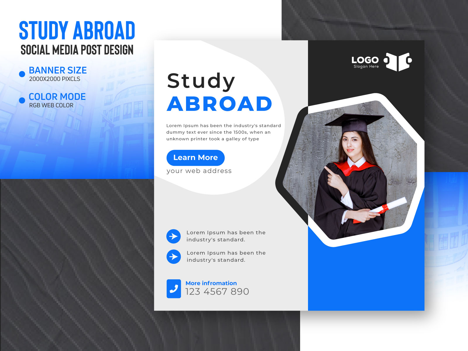 Social Media Creative Study Abroad Banner Post Design By Md Aminur Miah On Dribbble