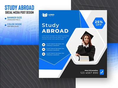 Social Media Study Abroad Banner Design