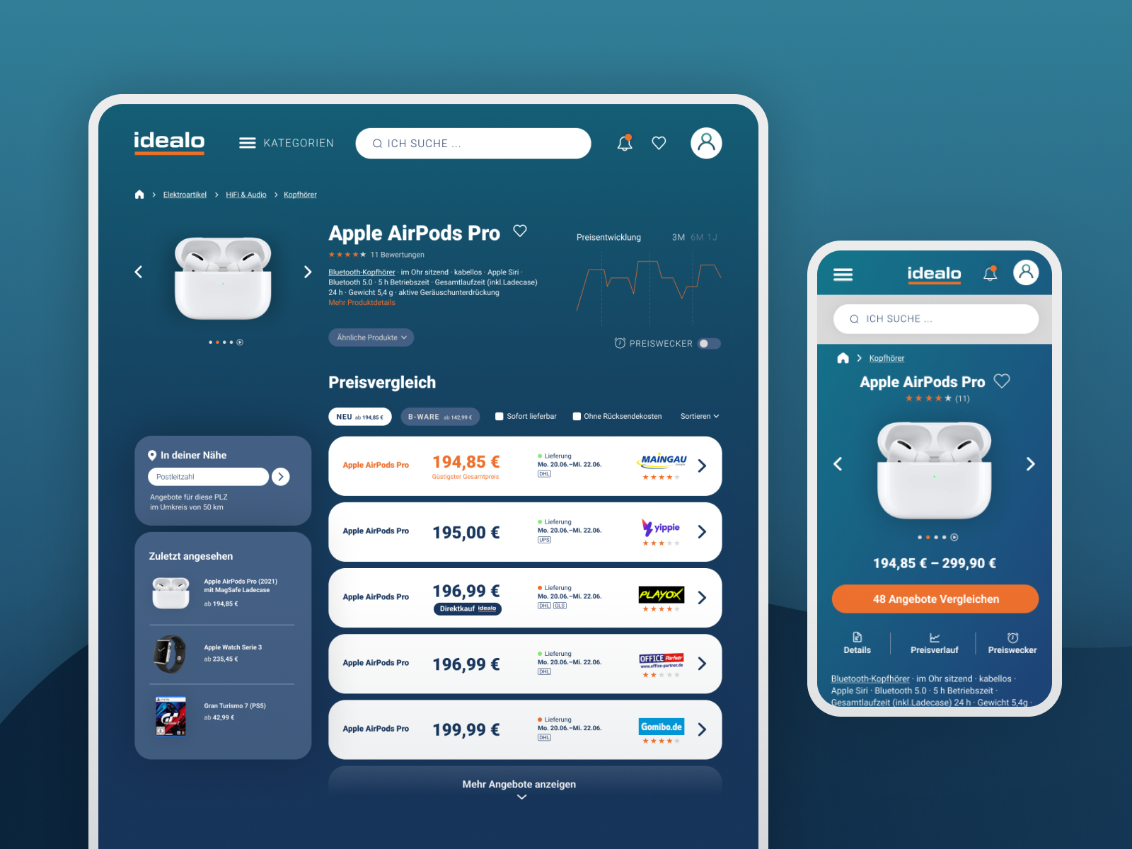 Redesign Idealo Shop by Mario Schmidt on Dribbble