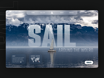 Landingpage Design Sailing clean design landingpage modern outdoor sailing traveling uxdesign webdesign