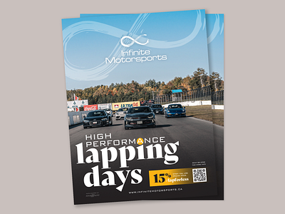 Infinite Motorsports advertisement advertisement design advertising design lapping days print design