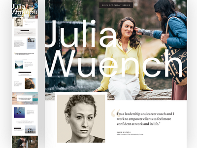 Julia Wuench feature web design website design