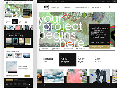 HFA Custom Art web design website design website designer