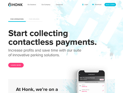 Honk Mobile tech company web design website design