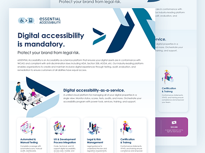 Essential Accessibility accessibility one pager print design sell sheet