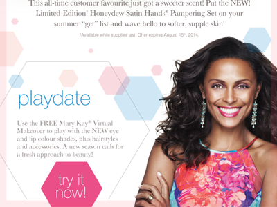 Beaut-e-News beautenews helvetica marykay model pink