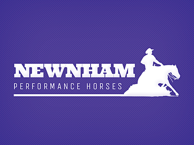 Newnham Performance Horses brand equine horse identity logo reining