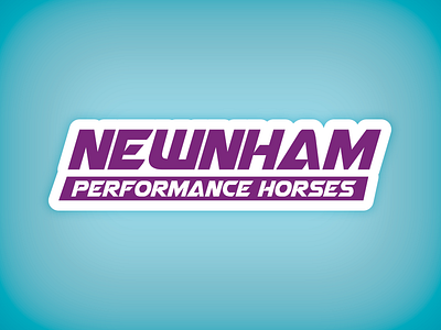 Newnham Performance Horses brand equine horse identity logo reining