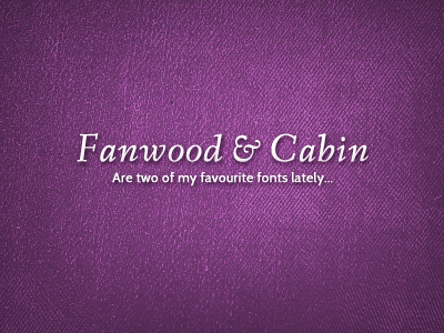 Favourite Fonts aubergine cabin eggplant fanwood favourite fonts purple rebound text