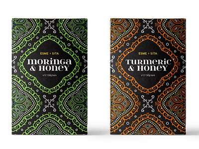 Esme & Sita packaging pattern design