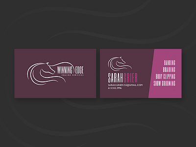 Winning Edge business cards logo design