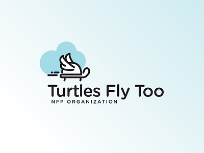 Turtles Fly Too branding logo logodesign nonprofit turtle