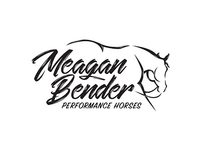 Meagan Bender Performance Horses equine design horse logo logo design logo designer show horse logo