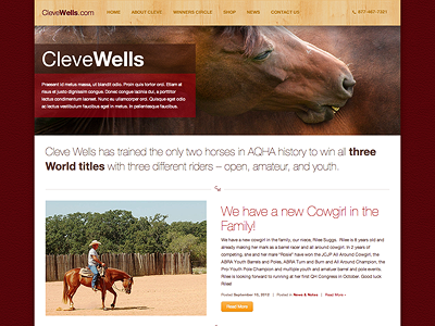 CleveWells.com cleve horses leather red tan wells wood