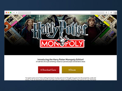 Harry Potter Monopoly game game board harry potter monopoly
