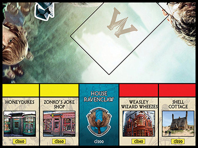 Harry Potter Monopoly Board snippet