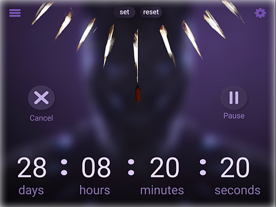 Countdown timer- black panther version