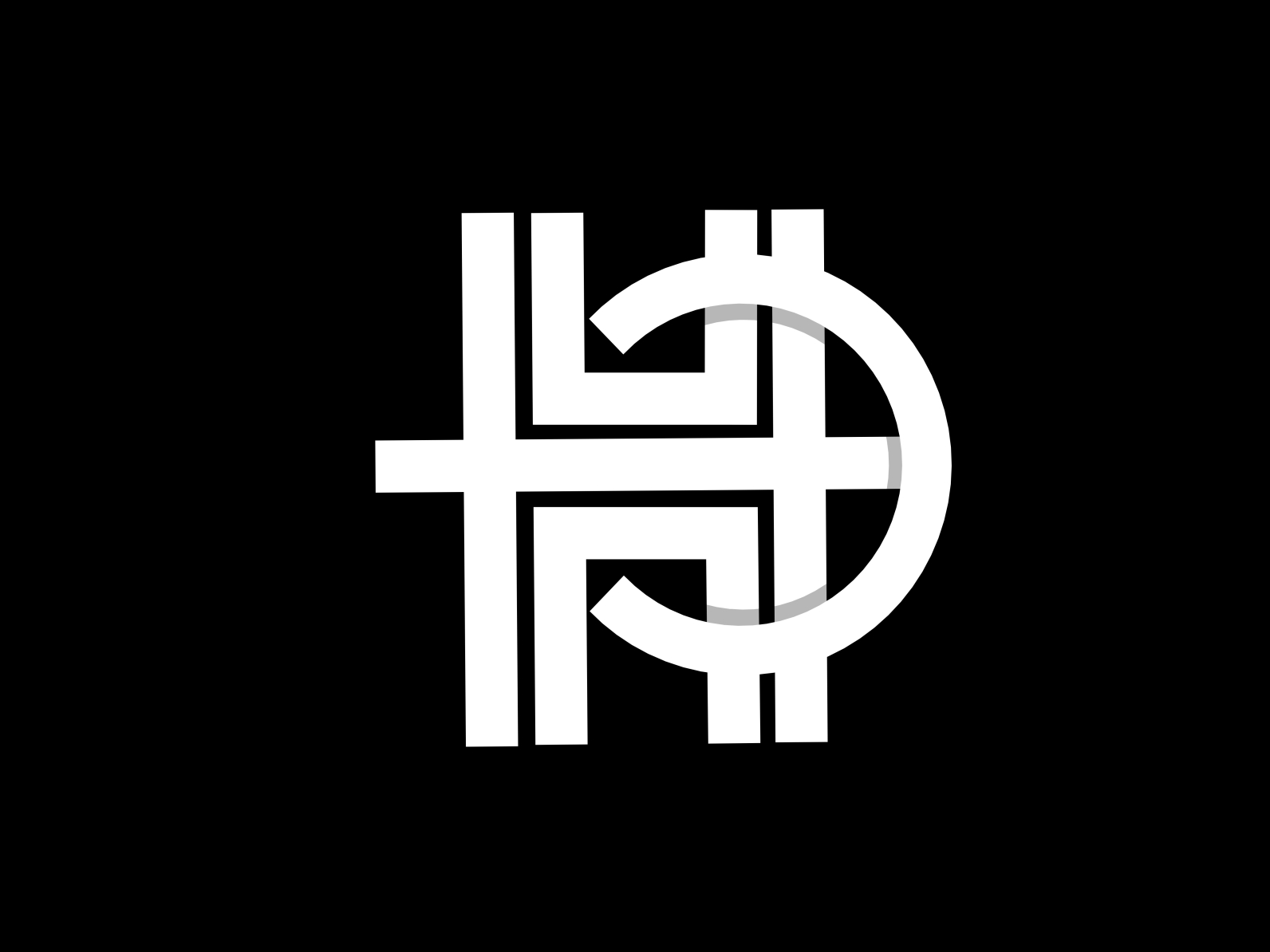 Letter CH or HC Initials Logo