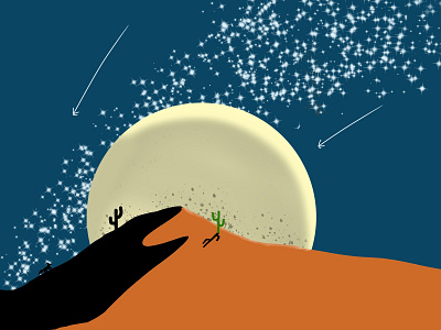 Moon night sahara animation design designer flat flat illustration flatdesign graphic design illustration ilustrator minimal vector
