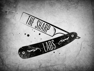 The Sharp Lads Revised band brand branding grunge grungy logo logotype music razor rock sharp straight