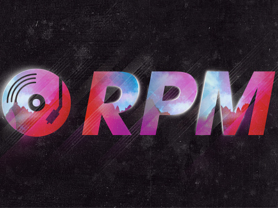 RPM blog electro electronic futuristic logo minute music per rates retro rpm spinner