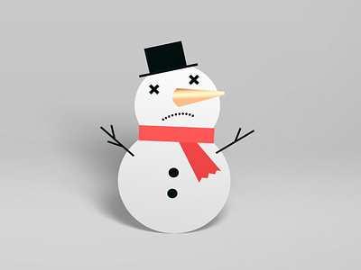 'Noman after animation christmas effects illustration snowman vector