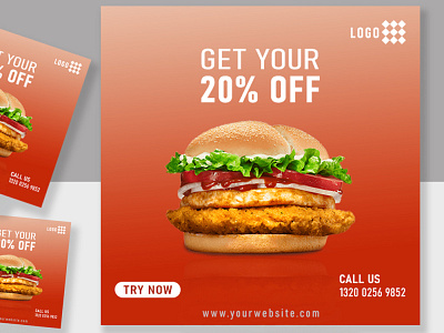 Restaurant Web Banner ad banner banner banner design burger menu graphic design graphics product design restuarant web banner social media post web banner