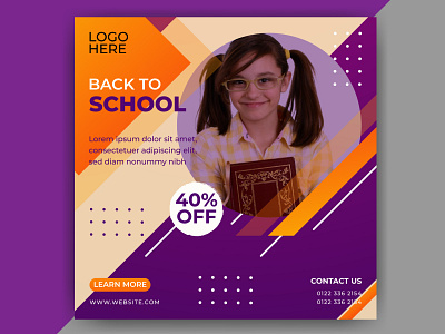 Back to school admissioin social media post design add banner admission back to school banner banner design design flyer graphic design post school social media templates web banner