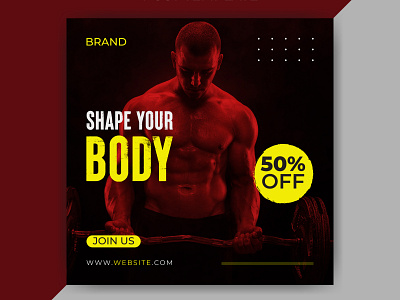 Fitness social media post design