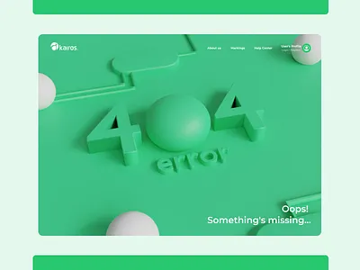 Reimagining Kairos 404 erro error find forgotten page job marking oops page ui ux work