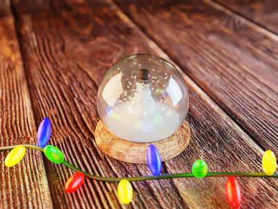 Snow ball 3d 3dmodel blender3d frostnout illustration newyear