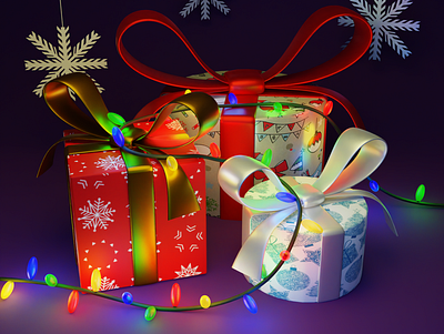 Gifts 3d 3dmodel blender3d frostnout illustration newyear