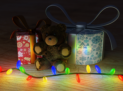 Teddy Bear 3d 3dmodel blender3d frostnout illustration newyear