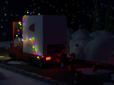 Holiday is coming 3d 3dmodel blender3d frostnout illustration low poly newyear