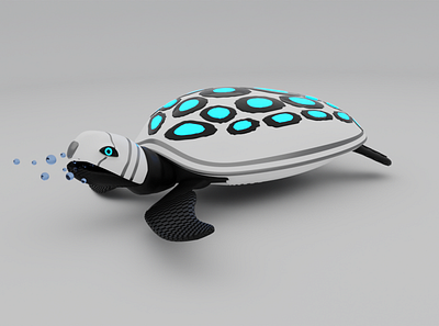 Robot Turtle 3d 3d art 3d modeling 3dmodel art blender3d design illustration