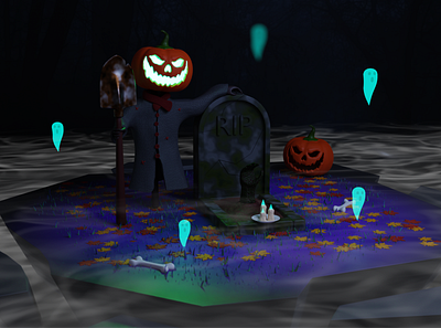 Halloween 3d 3dmodel art blender3d design frostnout illustration