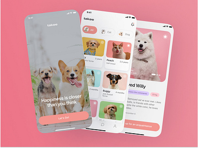 Pet Shelter App | Design concept app design interface mobile app pet shelter ui ux