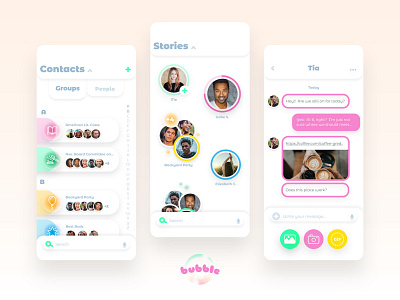 Bubble messaging app concept dailyui mobile ui ui ux