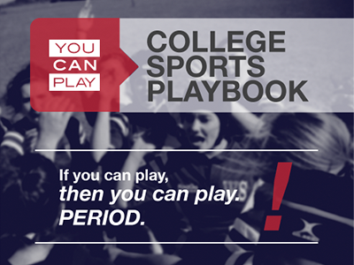 You Can Play booklet college equality sports